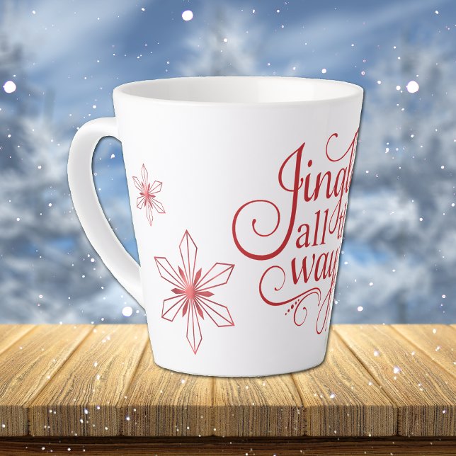Tasse Latte Red Jingle Tout le chemin Noël (Créateur téléchargé)