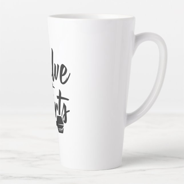 Tasse Latte Réduire de moitié les fléchettes (Droite)