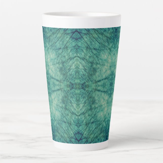 Tasse Latte Reflet abstrait d'océan turquoise (Devant)
