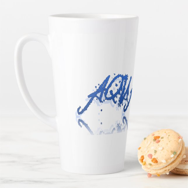 Tasse Latte Réflexion Aquarius (En situation)