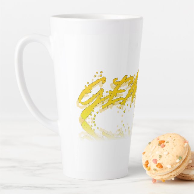 Tasse Latte Réflexion de Gemini (En situation)