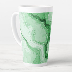 Tasse Latte Regard de l'agate verte de la forêt de Druzy