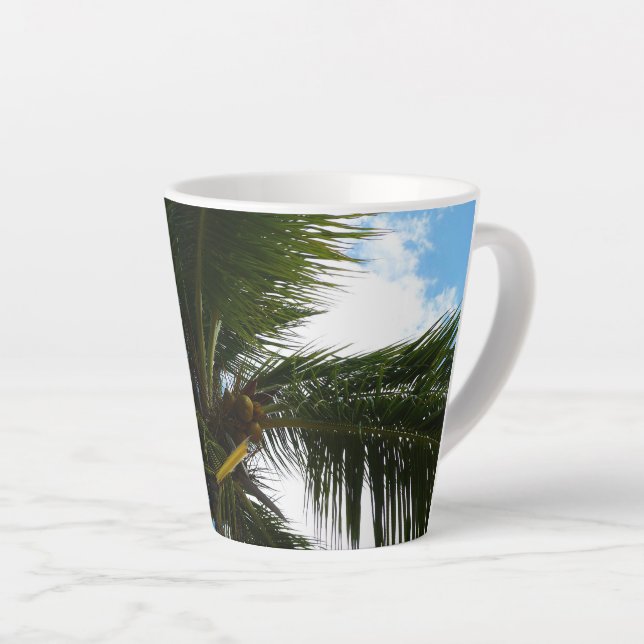 Tasse Latte Regard sur le palmier à coco Nature tropicale (Angle droit)