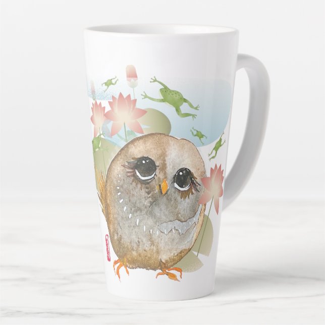 Tasse Latte REGARDER B4 U LEAP conception sur l'avant et l'arr (Angle droit)