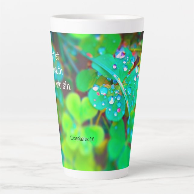 Tasse Latte Regardez Votre Bouche En Latte (Devant)