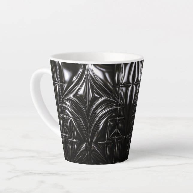 Tasse Latte Relief Luxe Minuit (Angle gauche)