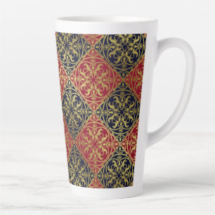 Tasse Latte Renaissance Médiévale Héraut Lion Léopard Métalliq