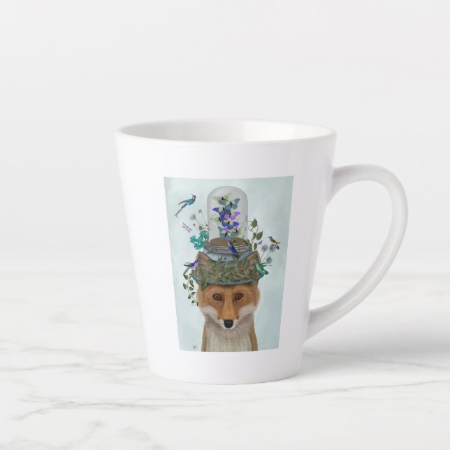 Tasse Latte Renard avec papillon Bell Jar (Droite)