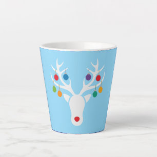 Tasse Latte Renne de Noël Moderne Festif Rudolph avec Ornement