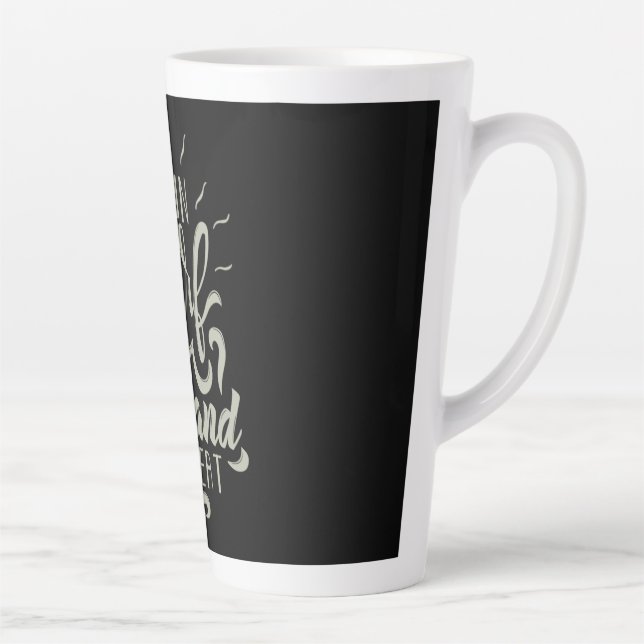 Tasse Latte Répétition du sable Surf Sun (Droite)