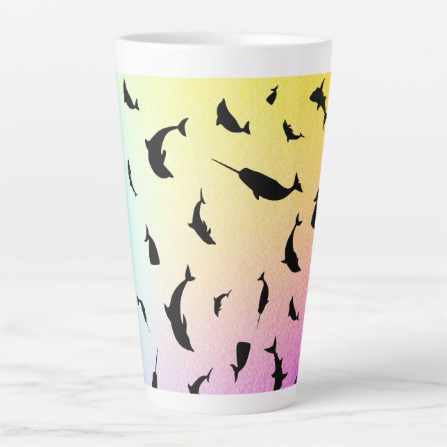 Tasse Latte requin de l'ombre (Devant)