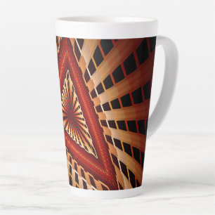 Tasse Latte Réseau Fantastique Moderne de Fractales 3D Design 