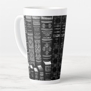 Tasse Latte Réservé Pour La Nuit Monochrome
