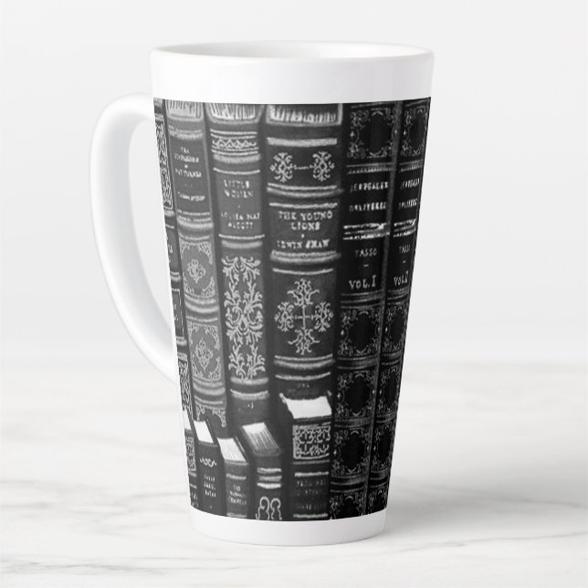 Tasse Latte Réservé Pour La Nuit Monochrome (Angle gauche)