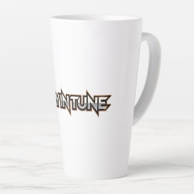 Tasse Latte Rester en phase - texte (Angle droit)