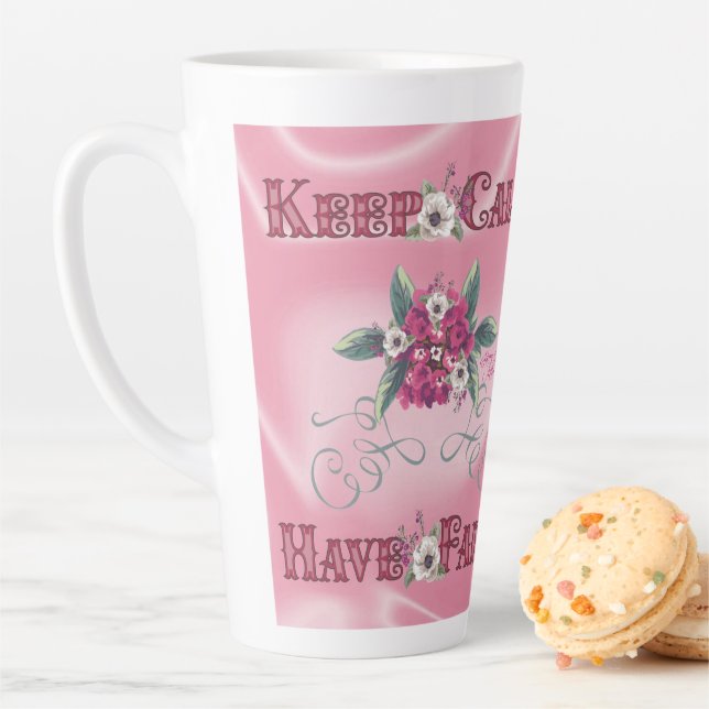 Tasse Latte Restez calme Ayez foi (En situation)