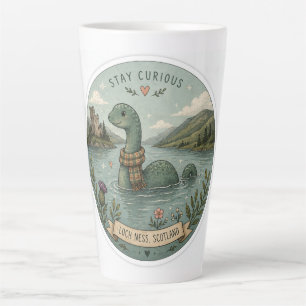 Tasse Latte Restez Curieux Cozy Cryptide Nessie Monstre du Loc