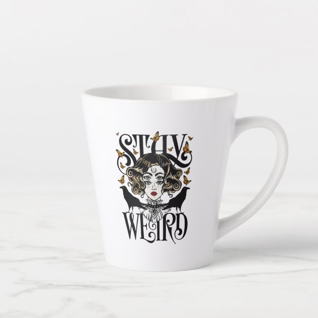 Tasse Latte Restez Drôle (Droite)