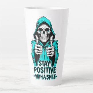 Tasse Latte Restez Positif – Inspiration Motivation