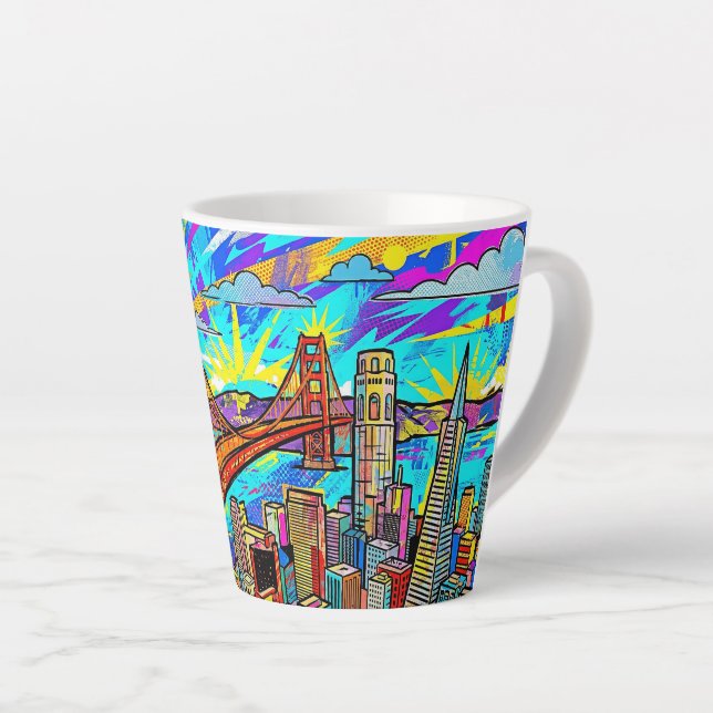 Tasse Latte Résumé Frisco (Angle droit)