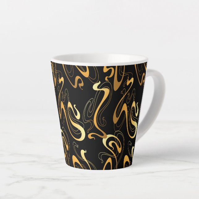 Tasse Latte Résumé Jaune (Angle droit)
