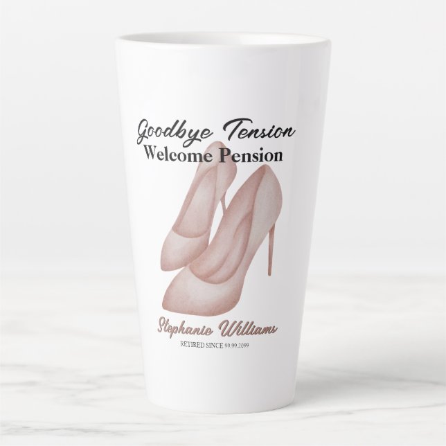 Tasse Latte Retraite des femmes Adieu Tension Bureau talons (Devant)