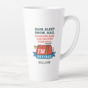 Tasse Latte Retraité Postal Worker Custom Mailman Retraite