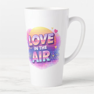 Tasse Latte  Retro 80's Love In The Air Valentine Lover Candle