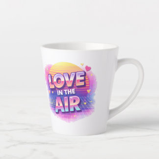 Tasse Latte  Retro 80's Love In The Air Valentine Lover Candle