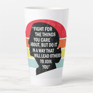 Tasse Latte Retro Combat Pour Les Choses Qui Vous Intéressent