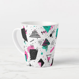 Tasse Latte Retro Memphis Geometric Pattern