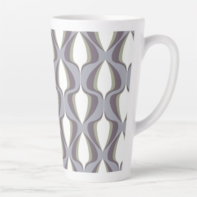 Tasse Latte Retro Ogee Grey (Droite)