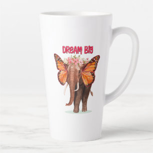 Tasse Latte Rêver Gros Comme Un Inspirationnel Éléphant
