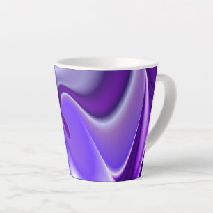 Tasse Latte Rêves arc-en-ciel à fleurs violettes