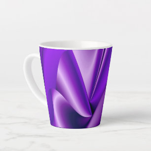 Tasse Latte Rêves arc-en-ciel à fleurs violettes