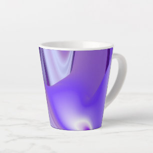 Tasse Latte Rêves arc-en-ciel à fleurs violettes