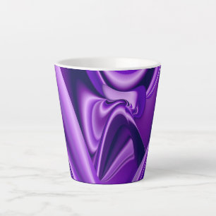 Tasse Latte Rêves arc-en-ciel à fleurs violettes