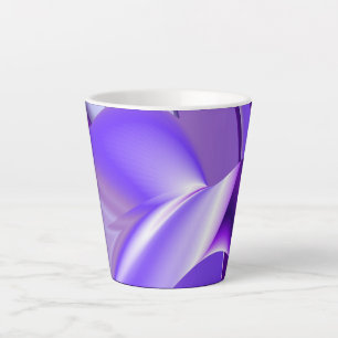 Tasse Latte Rêves arc-en-ciel à fleurs violettes