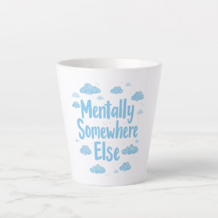 Tasse Latte Rêveur de jour pastel bleu disant