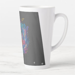 Tasse Latte Rêveurs Inspirent l'Action Typographie de Galaxi