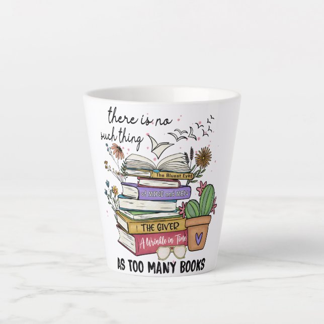 Tasse Latte Rien De Trop De Livres (Devant)