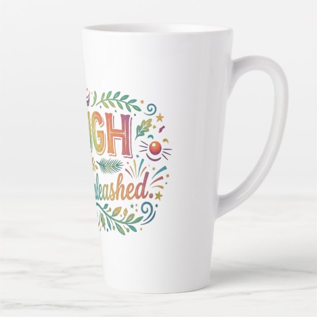 Tasse Latte Rire Joie Libérée (Droite)