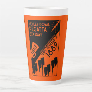 Tasse Latte Rivière Thames Regatta - Vintage Retro Style Rowin