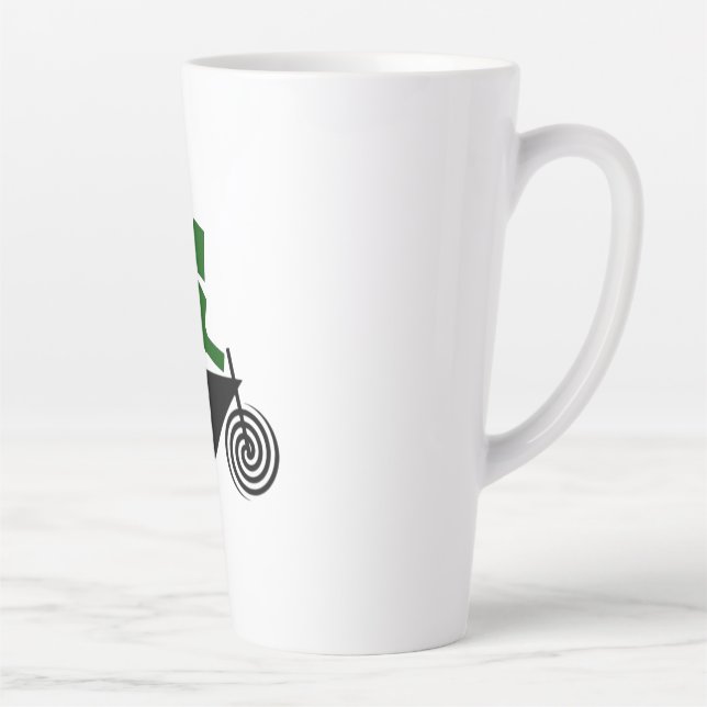 Tasse Latte Robot, Conduisant, Vélo (Droite)