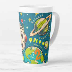 Tasse Latte Robot vintage dans la science spatiale Découverte 