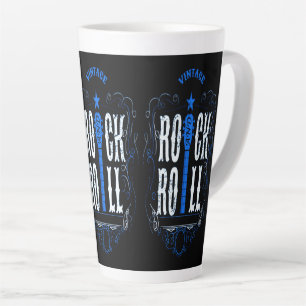 Tasse Latte Roche vintage et bleu rouleau