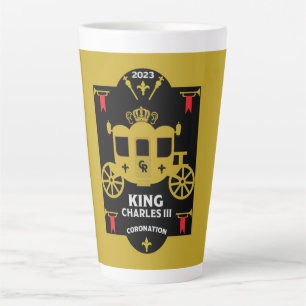 Tasse Latte Roi Charles III Couronnement britannique 2023