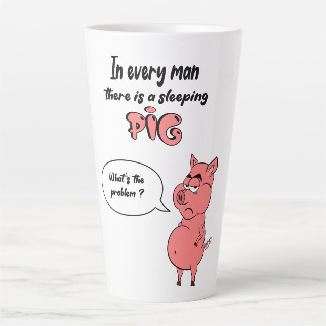 Tasse Latte Ronchon le cochon (Devant)