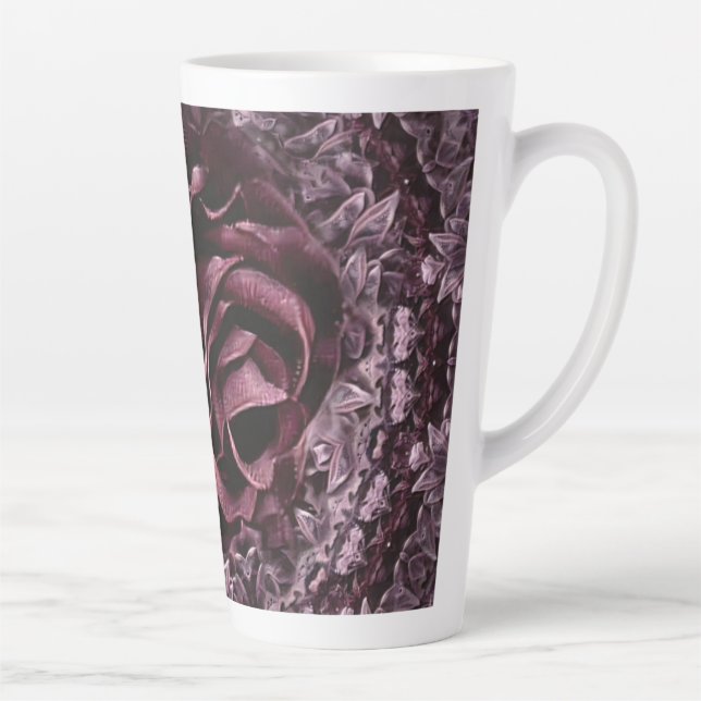 Tasse Latte Rosace Mandala  (Droite)