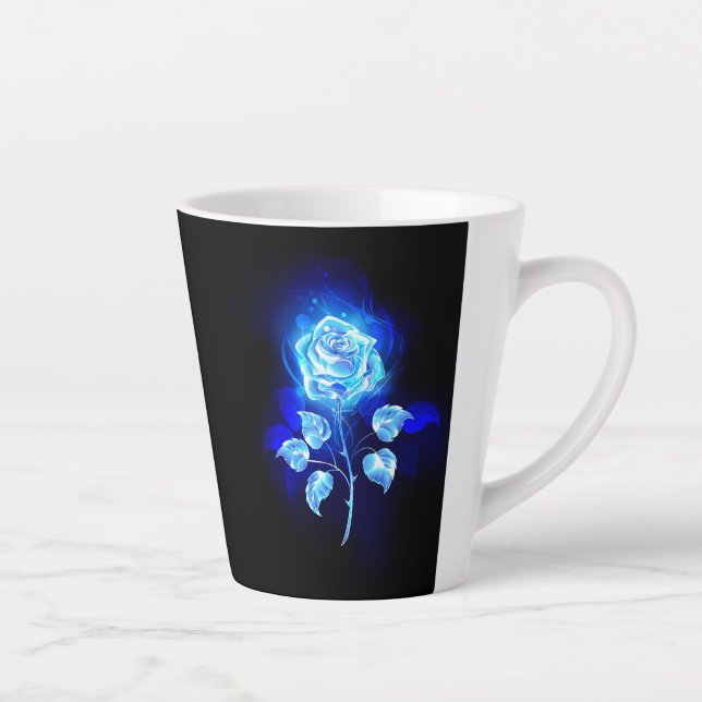 Tasse Latte Rose bleu brûlant (Droite)